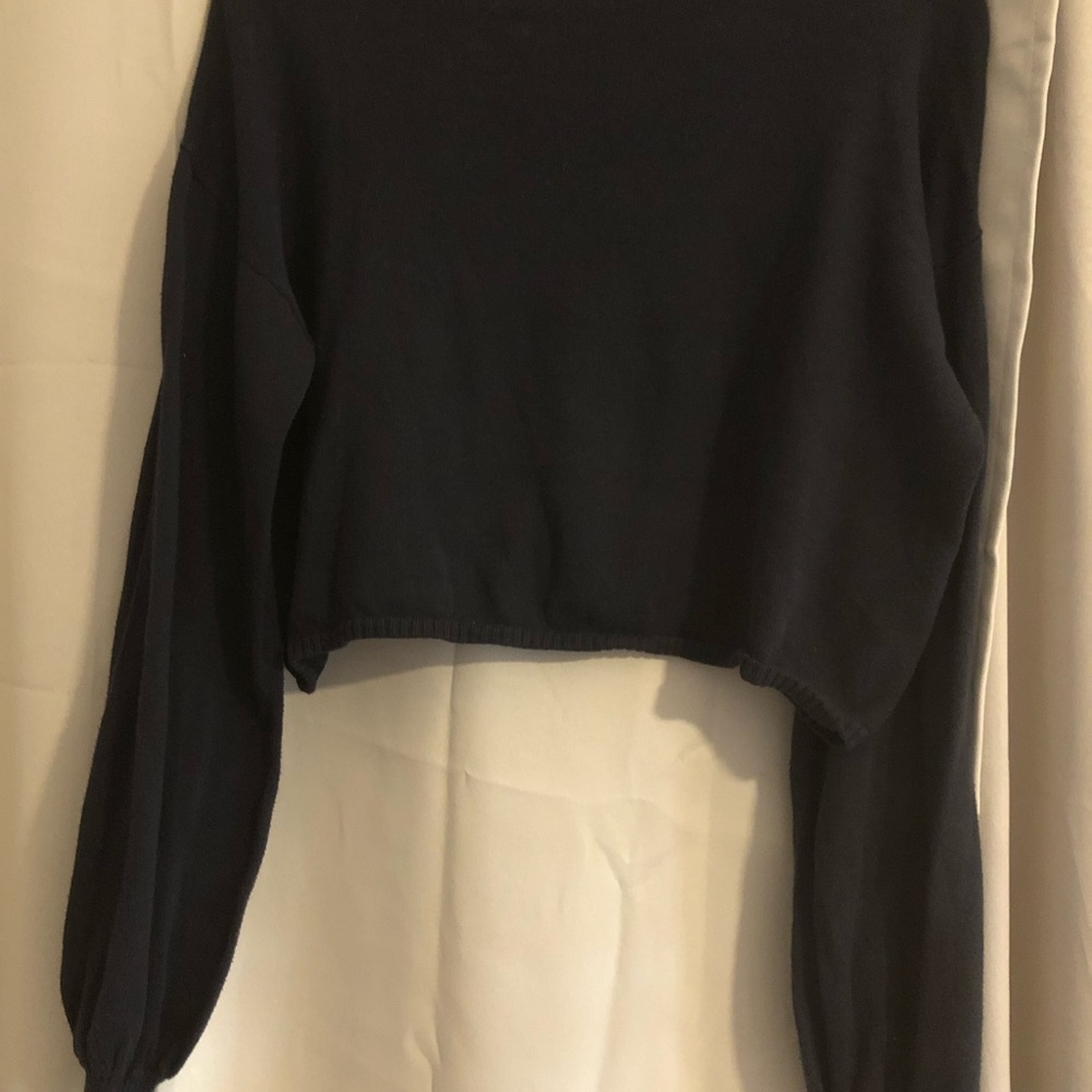 TRUE RELIGION | CROP LOGO SWEATER Dark Navy Blue - Picture 3 of 9